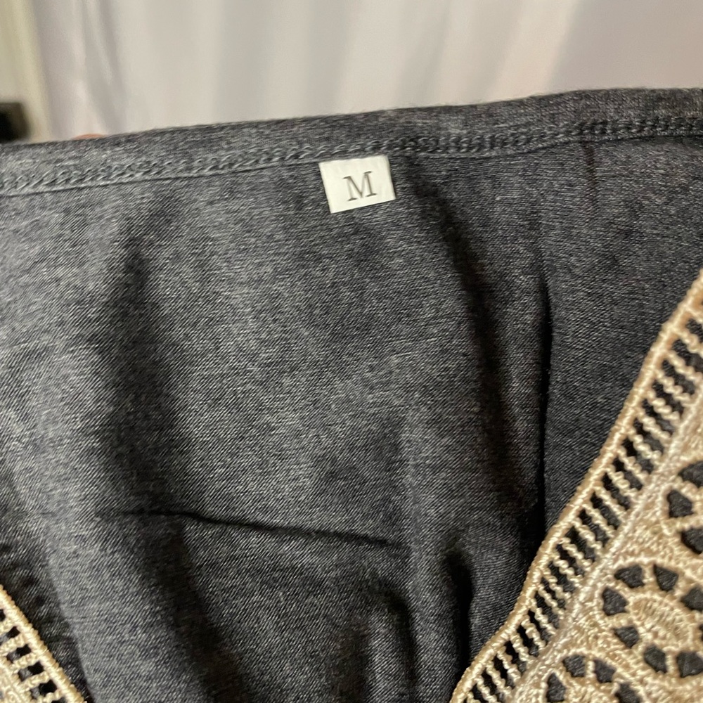 Women’s gray midi dress w/pockets size M NEW - Picture 5 of 6
